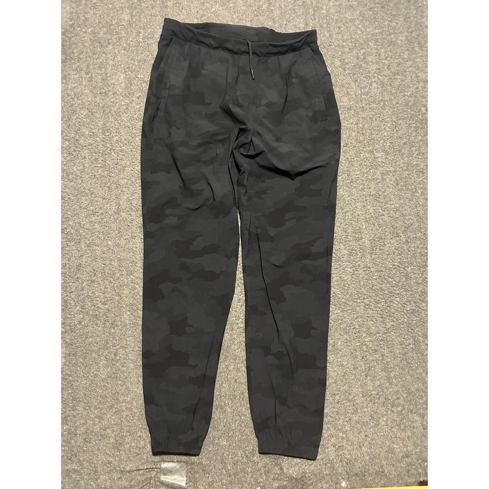 Lululemon Surge Joggers Mens Large Black Camo Performance Wicking LM5AA6S